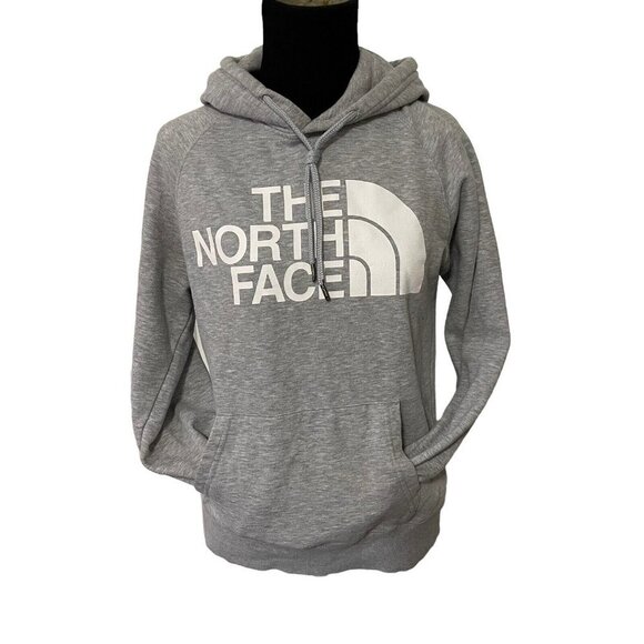 The North Face Womens Sweatshirt Pullover Hoodie Gray Grey Kangaroo Pocket XS - Picture 4 of 16